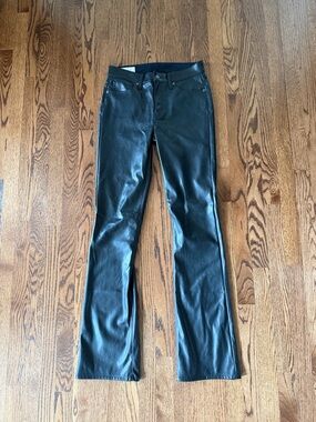 GAP Black Faux Leather Pants